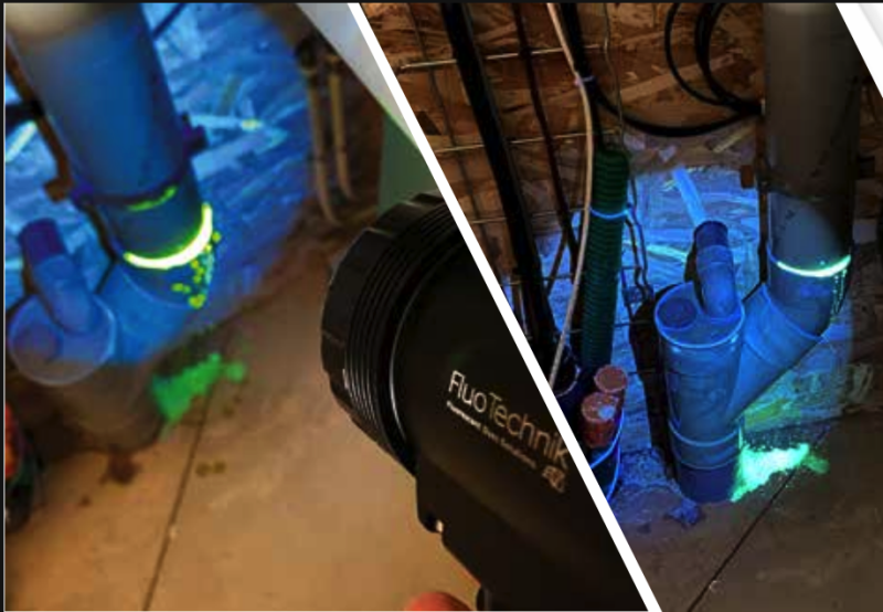 Recherche de fuite à la Fluorescéine et fumigènes