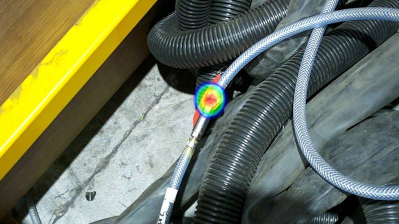 Fuite air comprimé tuyau souple