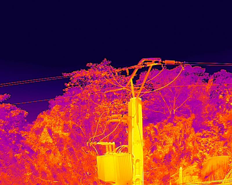 Thermographie transformateur de courant électrique