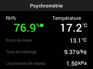 Psychrométrie due à l'humidité
