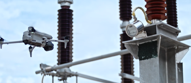Contrôle pylônes électrique haute tension et télécom par drone thermique en Normandie