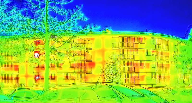 Pont thermique sur immeuble